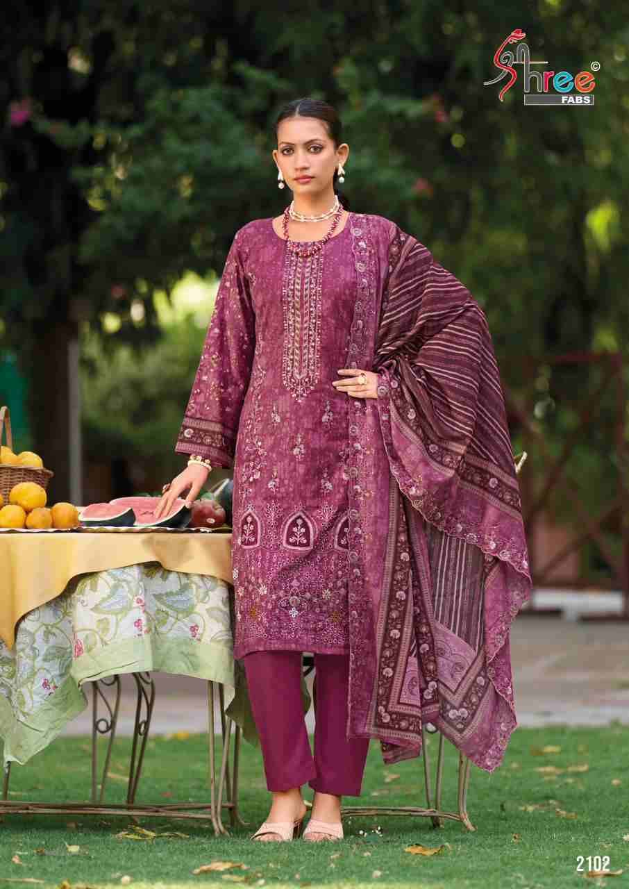 Bin Saeed Lawn Collection Vol-21 By Shree Fabs 2101 To 2106 Series Beautiful Pakistani Suits Colorful Stylish Fancy Casual Wear & Ethnic Wear Pure Cotton With Embroidered Dresses At Wholesale Price