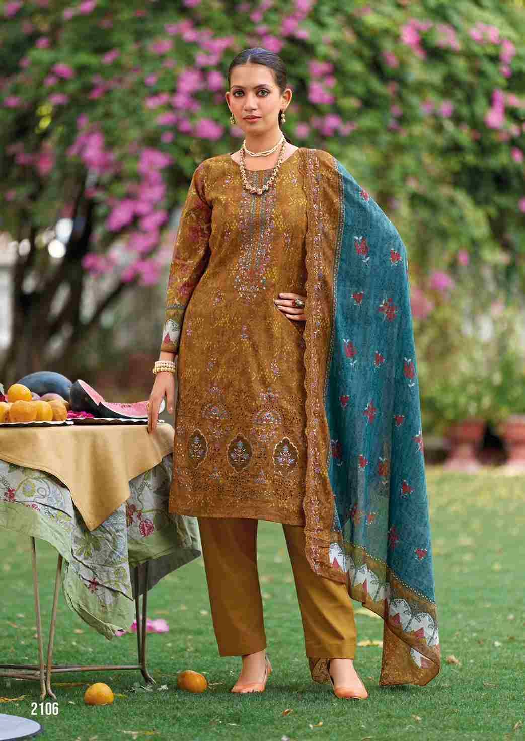 Bin Saeed Lawn Collection Vol-21 By Shree Fabs 2101 To 2106 Series Beautiful Pakistani Suits Colorful Stylish Fancy Casual Wear & Ethnic Wear Pure Cotton With Embroidered Dresses At Wholesale Price