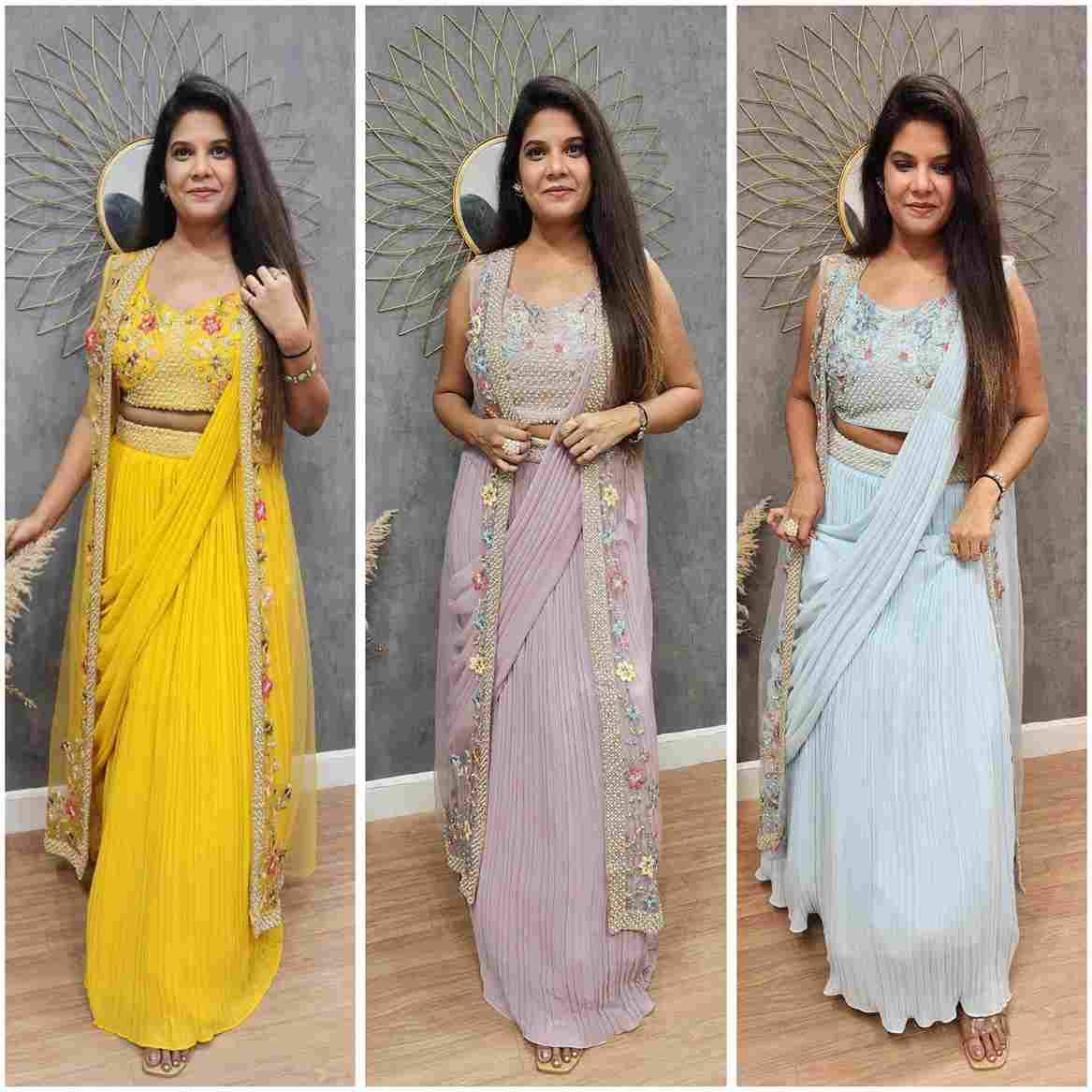 Le-1929 By Fashid Wholesale 01 To 03 Series Indian Traditional Wear Collection Beautiful Stylish Fancy Colorful Party Wear & Occasional Wear Georgette Lehenga Sarees At Wholesale Price