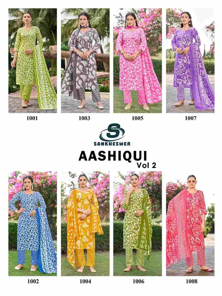 Aashiqui Vol-2 By Sankheswer 1001 To 1008 Series Beautiful Festive Suits Colorful Stylish Fancy Casual Wear & Ethnic Wear Cotton Dresses At Wholesale Price