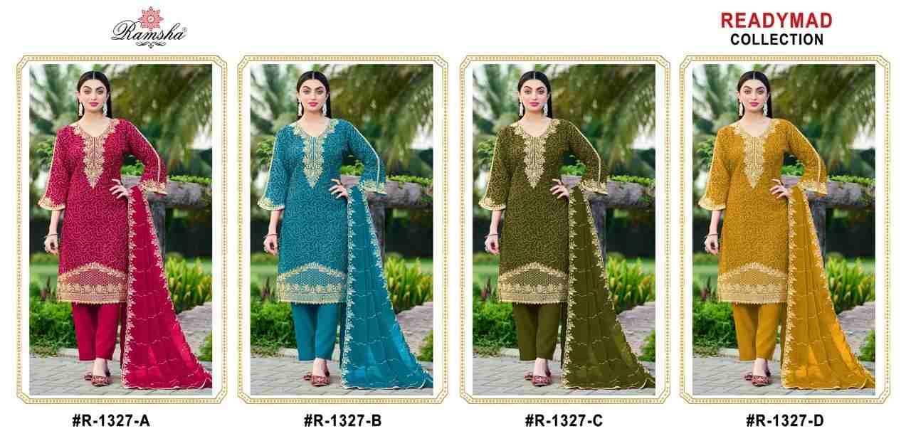 Ramsha 1327 Colours By Ramsha 1327-A To 1327-D Series Designer Pakistani Suits Beautiful Fancy Colorful Stylish Party Wear & Occasional Wear Fandy Embroidered Dresses At Wholesale Price