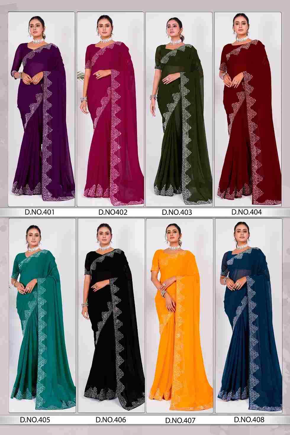 Prima 401 Series By Fashid Wholesale 401 To 408 Series Indian Traditional Wear Collection Beautiful Stylish Fancy Colorful Party Wear & Occasional Wear Fancy Sarees At Wholesale Price