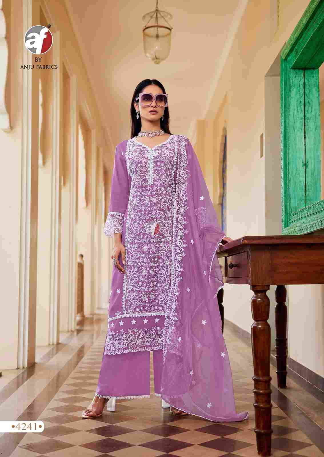 Sargam Vol-2 By Anju Fabrics 4241 To 4245 Series Designer Festive Suits Collection Beautiful Stylish Fancy Colorful Party Wear & Occasional Wear Pure Muslin Dresses At Wholesale Price