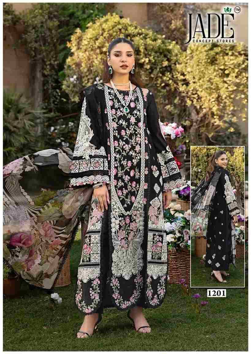 Bin Saeed Vol-12 By Jade 1201 To 1206 Series Beautiful Festive Suits Stylish Fancy Colorful Casual Wear & Ethnic Wear Pure Lawn Cotton Print Dresses At Wholesale Price