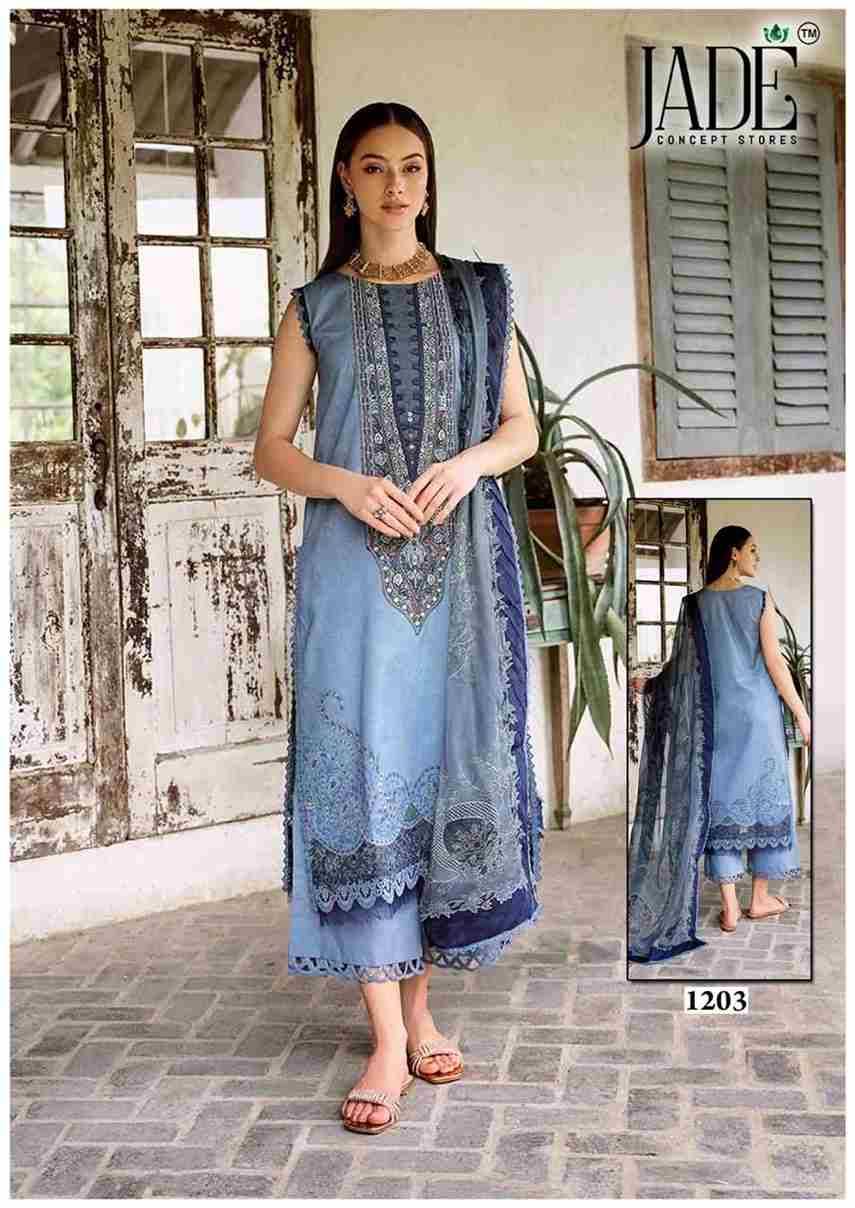 Bin Saeed Vol-12 By Jade 1201 To 1206 Series Beautiful Festive Suits Stylish Fancy Colorful Casual Wear & Ethnic Wear Pure Lawn Cotton Print Dresses At Wholesale Price