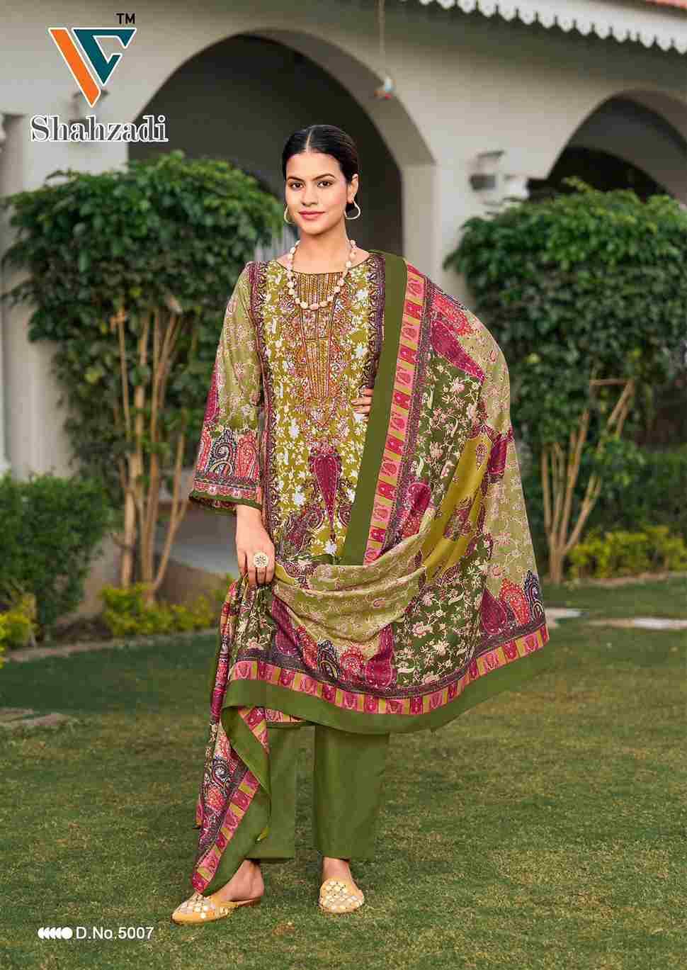 Shahzadi Vol-5 By Vandana Creation 5001 To 5008 Series Beautiful Festive Suits Stylish Fancy Colorful Casual Wear & Ethnic Wear Cotton Print Dresses At Wholesale Price