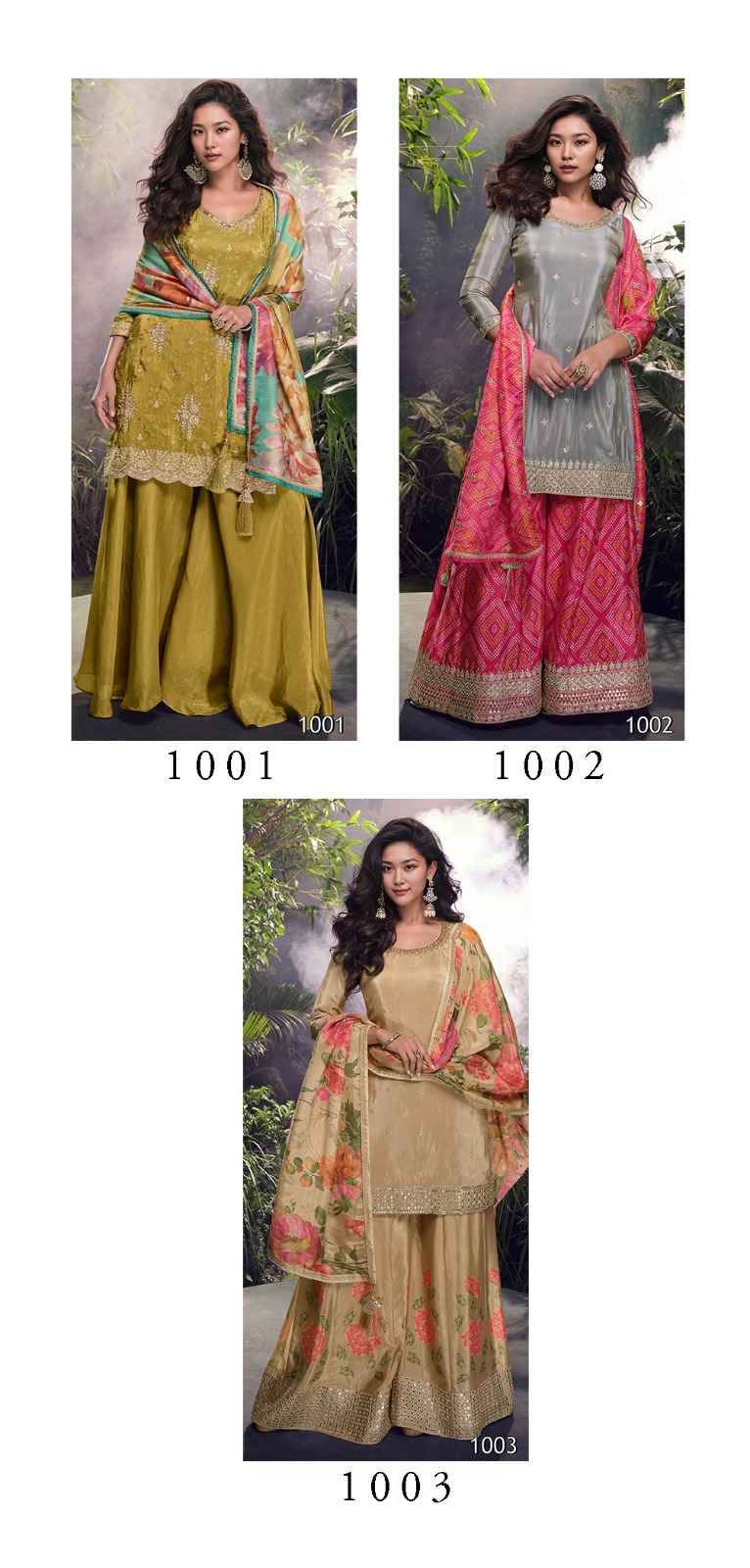 Zeeya By Fashid Wholesale 1001 To 1003 Series Beautiful Festive Suits Stylish Fancy Colorful Casual Wear & Ethnic Wear Premium Simar Dresses At Wholesale Price