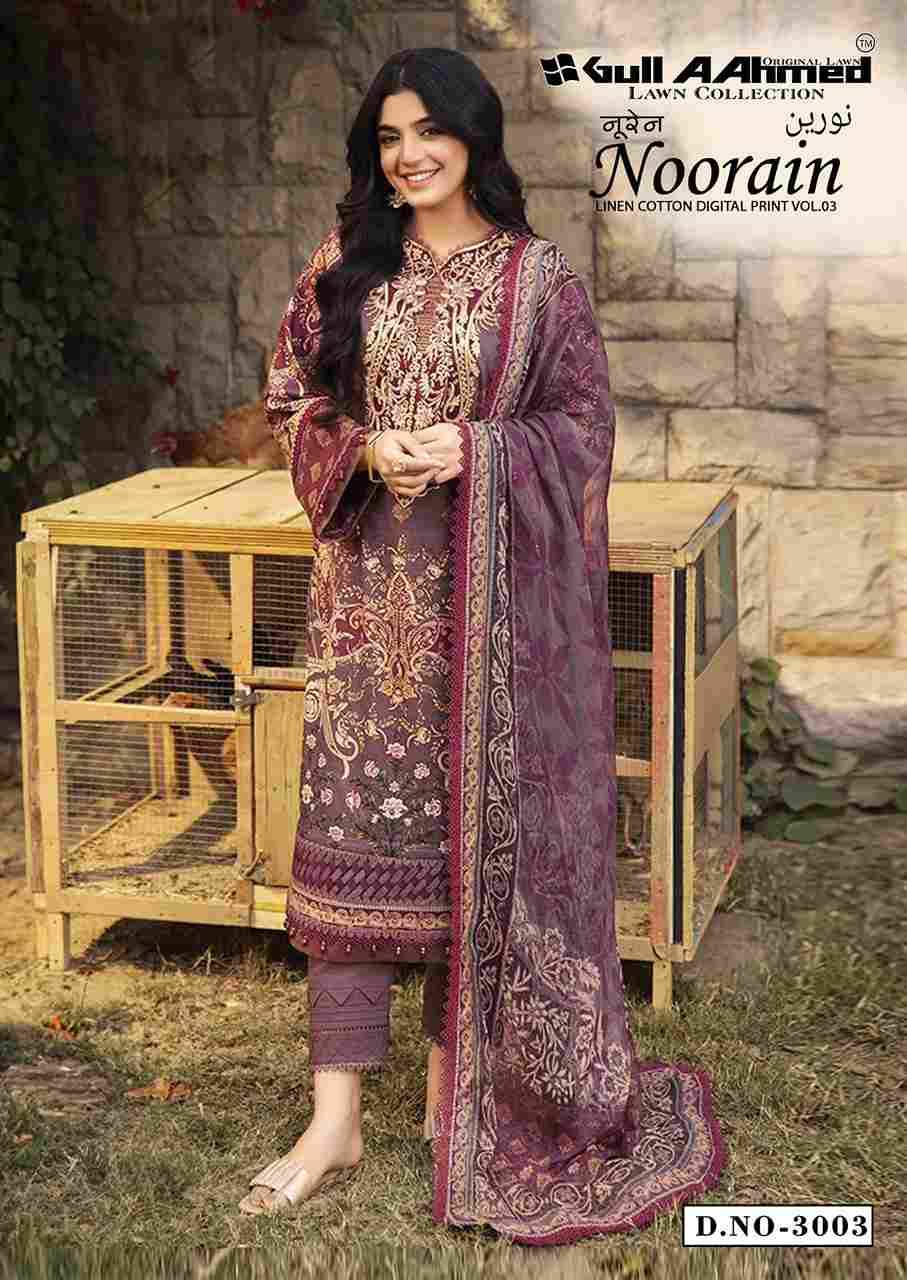 Noorain Vol-2 By Gull Aahmed 3001 To 3006 Series Beautiful Festive Suits Colorful Stylish Fancy Casual Wear & Ethnic Wear Heavy Cotton Print Dresses At Wholesale Price