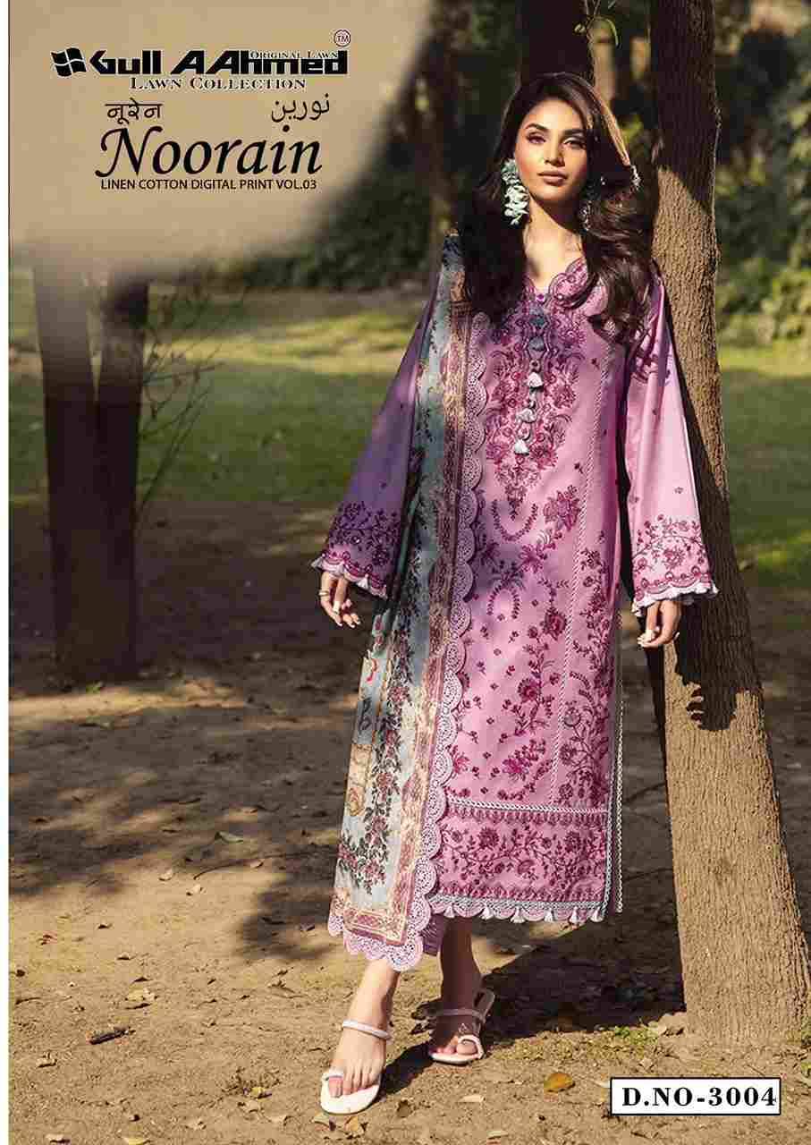 Noorain Vol-2 By Gull Aahmed 3001 To 3006 Series Beautiful Festive Suits Colorful Stylish Fancy Casual Wear & Ethnic Wear Heavy Cotton Print Dresses At Wholesale Price
