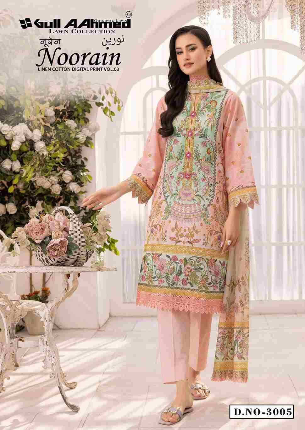 Noorain Vol-2 By Gull Aahmed 3001 To 3006 Series Beautiful Festive Suits Colorful Stylish Fancy Casual Wear & Ethnic Wear Heavy Cotton Print Dresses At Wholesale Price