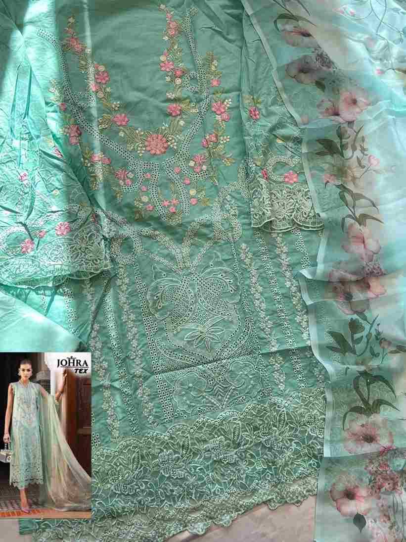 Johra Hit Design 172 By Johra Tex Beautiful Pakistani Suits Colorful Stylish Fancy Casual Wear & Ethnic Wear Cambric Cotton Embroidered Dresses At Wholesale Price