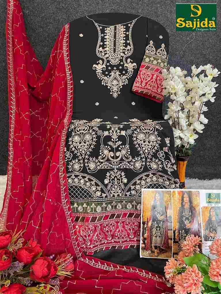 Sajida Hit Design 1012 By Sajida Designer Suits Beautiful Pakistani Suits Colorful Stylish Fancy Casual Wear & Ethnic Wear Heavy Faux Georgette Embroidered Dresses At Wholesale Price