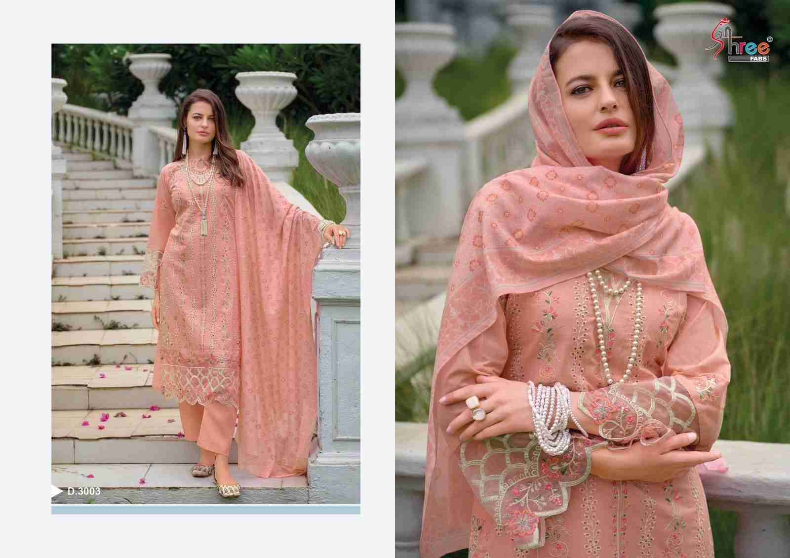 Tasrif Premium Lawn Collection Vol-3 By Shree Fabs 3001 To 3006 Series Designer Pakistani Suits Collection Beautiful Stylish Fancy Colorful Party Wear & Ethnic Wear Pure Viscose With Pure Lawn Cotton With Embroidery Dresses At Wholesale Price
