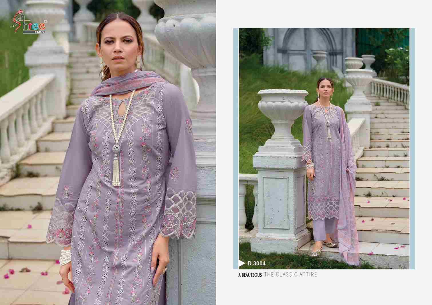 Tasrif Premium Lawn Collection Vol-3 By Shree Fabs 3001 To 3006 Series Designer Pakistani Suits Collection Beautiful Stylish Fancy Colorful Party Wear & Ethnic Wear Pure Viscose With Pure Lawn Cotton With Embroidery Dresses At Wholesale Price