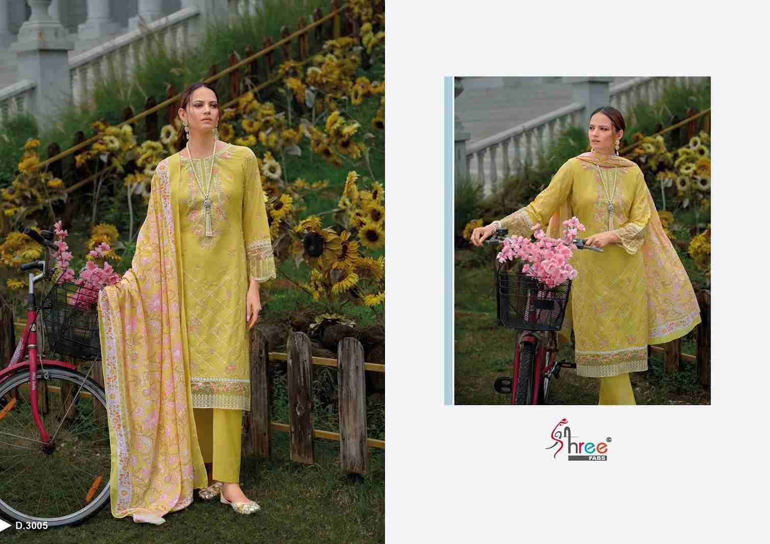 Tasrif Premium Lawn Collection Vol-3 By Shree Fabs 3001 To 3006 Series Designer Pakistani Suits Collection Beautiful Stylish Fancy Colorful Party Wear & Ethnic Wear Pure Viscose With Pure Lawn Cotton With Embroidery Dresses At Wholesale Price