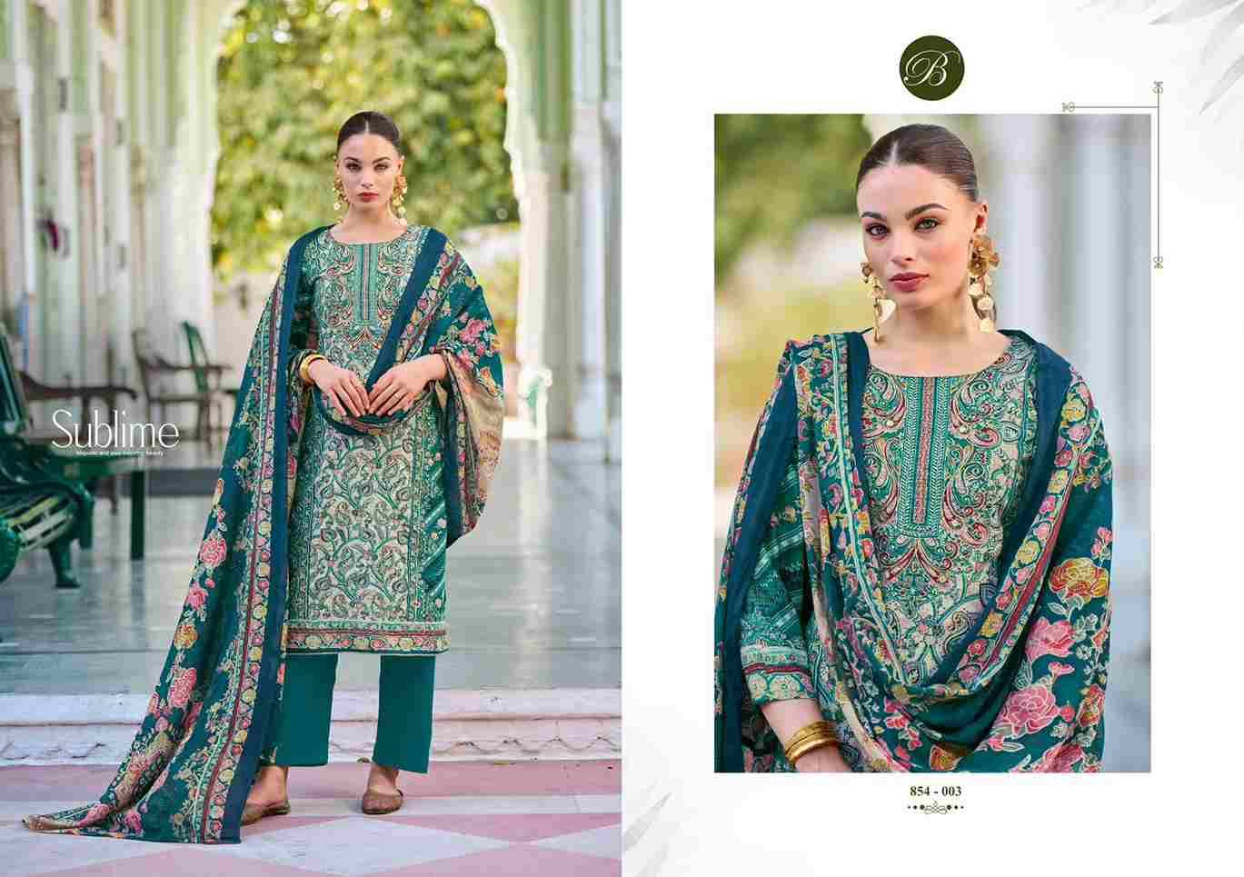 Haseen By Belliza 854-001 To 854-008 Series Beautiful Suits Colorful Stylish Fancy Casual Wear & Ethnic Wear Pure Jam Cotton Dresses At Wholesale Price