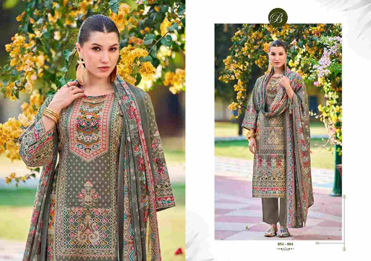 Haseen By Belliza 854-001 To 854-008 Series Beautiful Suits Colorful Stylish Fancy Casual Wear & Ethnic Wear Pure Jam Cotton Dresses At Wholesale Price