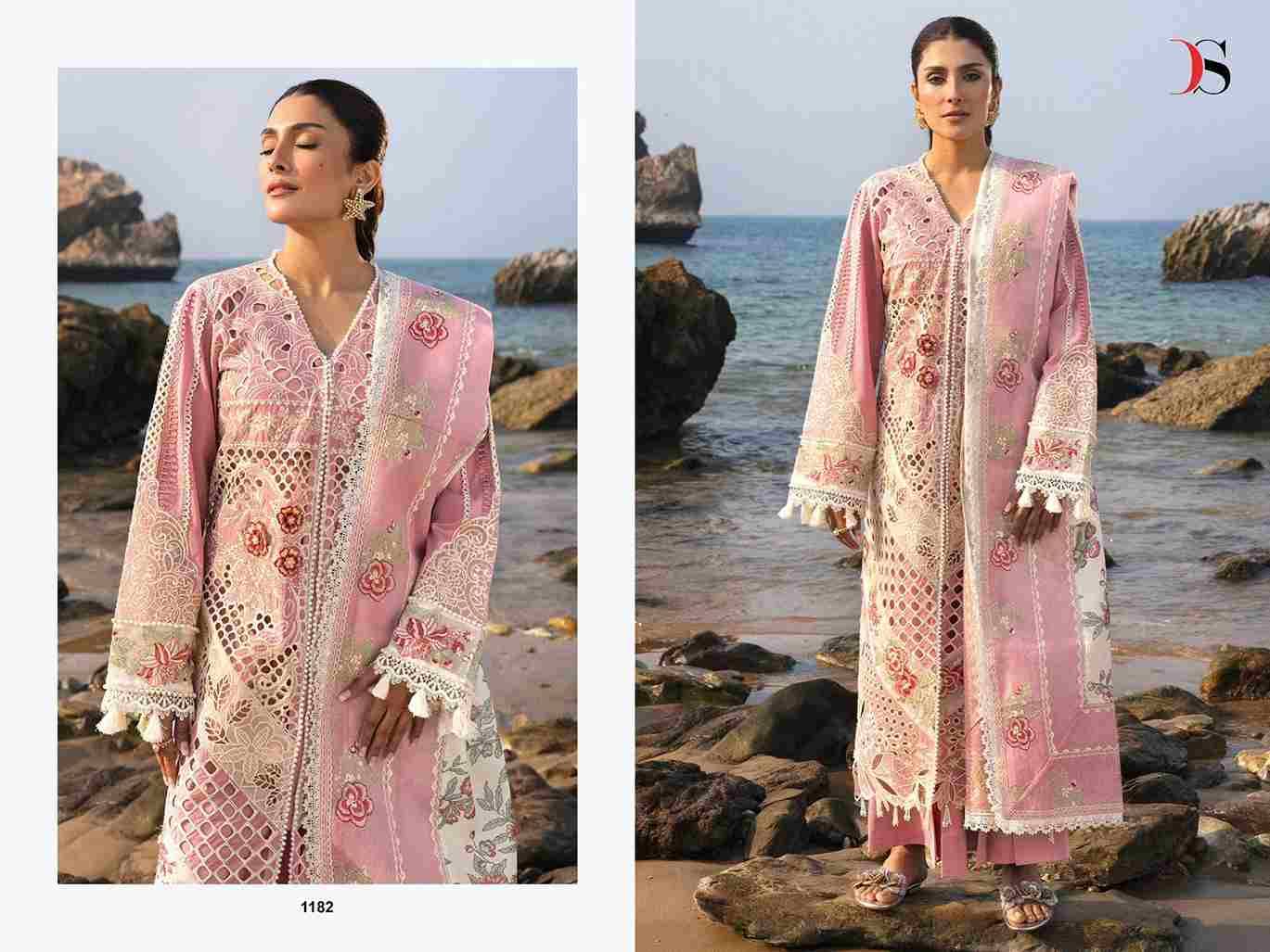 Sirene Luxury Lawn-25 Vol-2 By Deepsy Suits 1181 To 1186 Series Designer Pakistani Suits Beautiful Stylish Fancy Colorful Party Wear & Occasional Wear Pure Cotton Embroidered Dresses At Wholesale Price