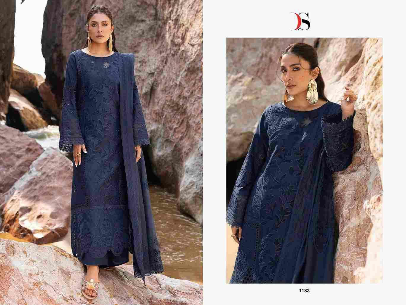 Sirene Luxury Lawn-25 Vol-2 By Deepsy Suits 1181 To 1186 Series Designer Pakistani Suits Beautiful Stylish Fancy Colorful Party Wear & Occasional Wear Pure Cotton Embroidered Dresses At Wholesale Price