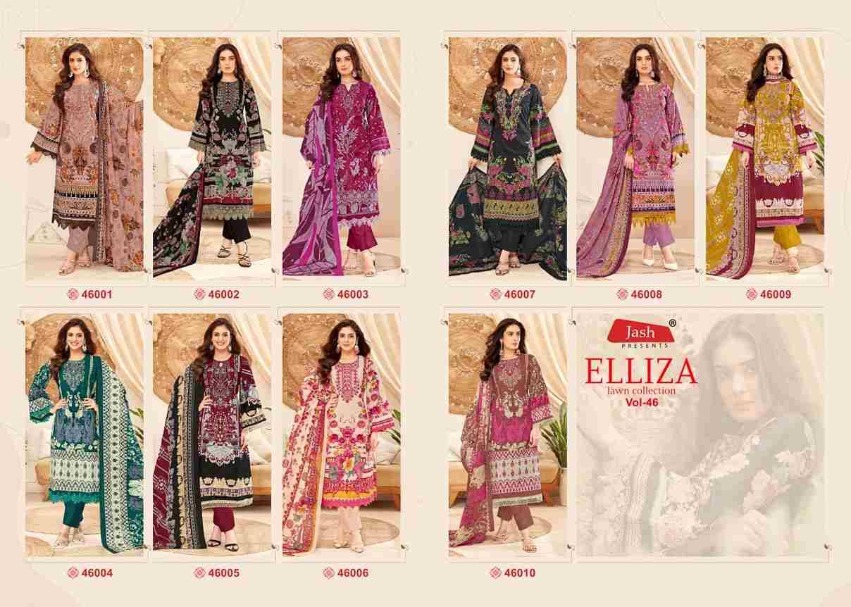 Elliza Vol-46 By Jash 46001 To 46010 Series Beautiful Festive Suits Stylish Fancy Colorful Casual Wear & Ethnic Wear Pure Cotton Print Dresses At Wholesale Price