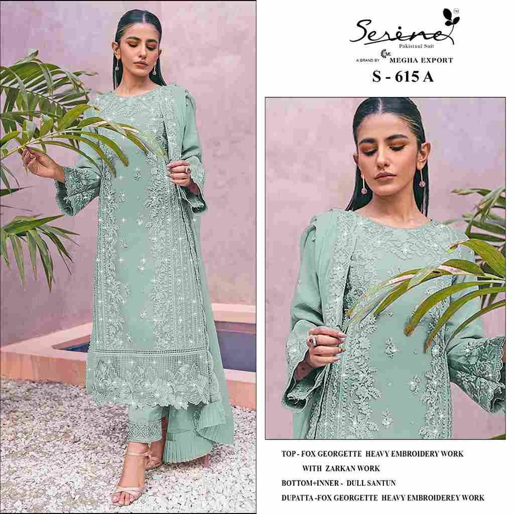 Serene Hit Design S-615 Colours By Serene S-615-A To S-615-D Series Designer Pakistani Suits Beautiful Fancy Colorful Stylish Party Wear & Occasional Wear Faux Georgette Embroidered Dresses At Wholesale Price