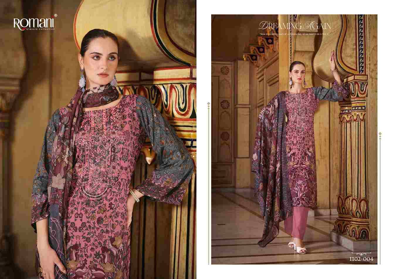 Aarzu Vol-18 By Romani 1102-001 To 1102-008 Series Beautiful Festive Suits Stylish Fancy Colorful Casual Wear & Ethnic Wear Soft Cotton Print Dresses At Wholesale Price