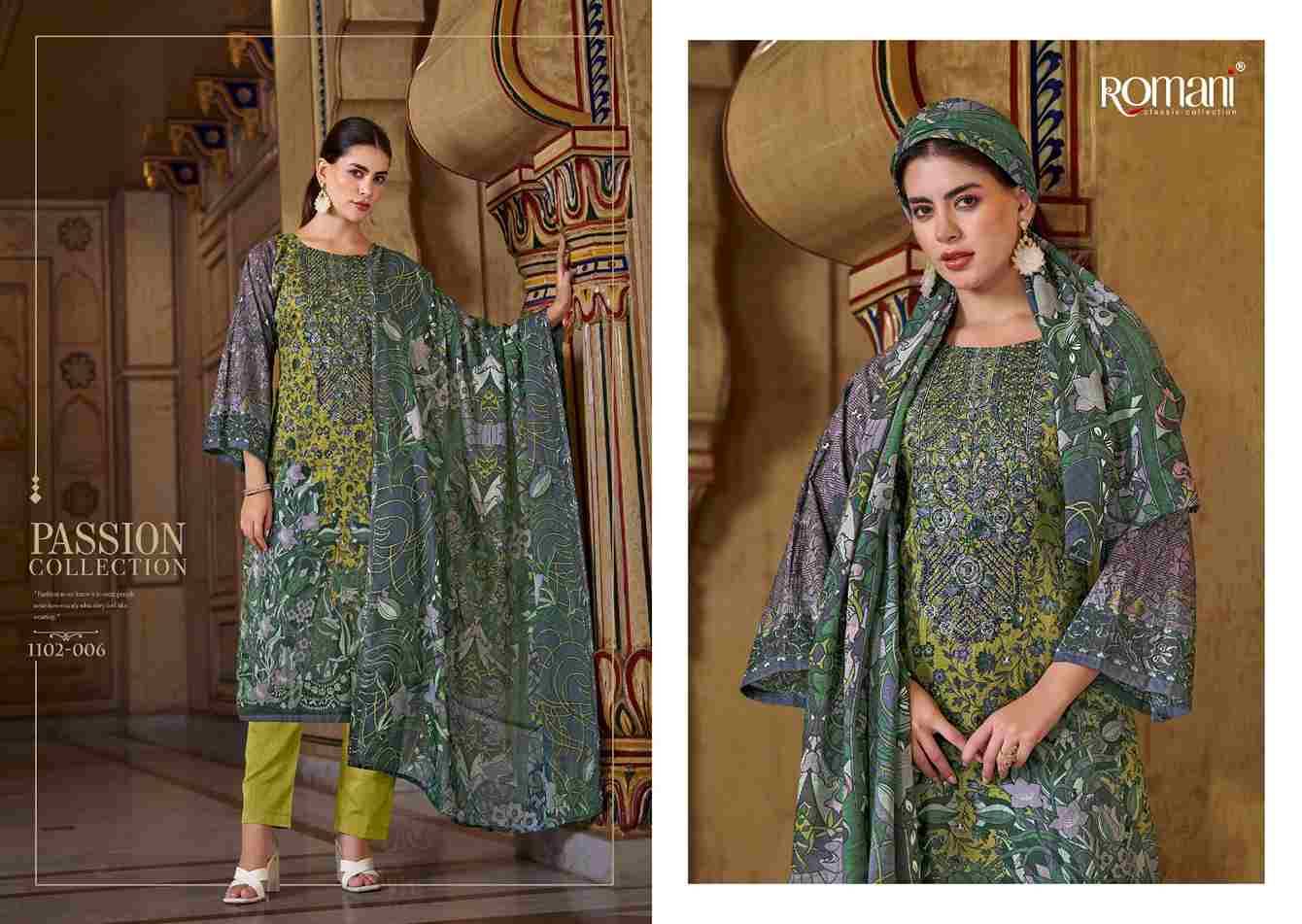 Aarzu Vol-18 By Romani 1102-001 To 1102-008 Series Beautiful Festive Suits Stylish Fancy Colorful Casual Wear & Ethnic Wear Soft Cotton Print Dresses At Wholesale Price