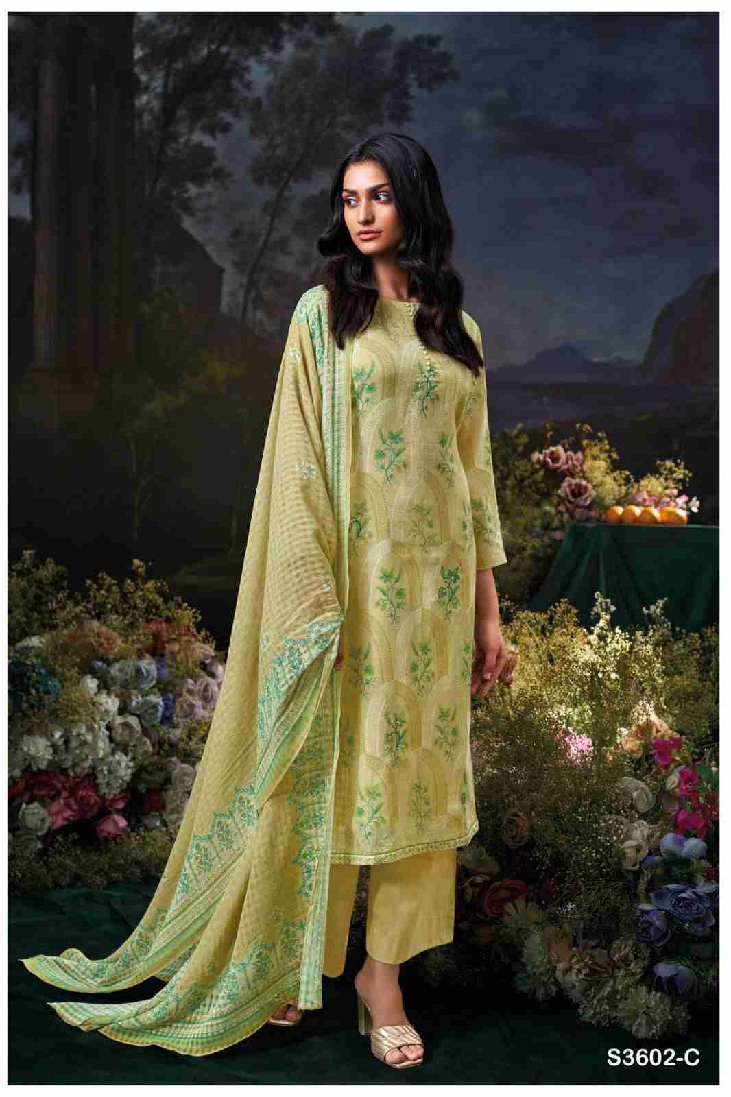 Gigi-3602 By Ganga Fashion 3602-A To 3602-D Series Beautiful Festive Suits Colorful Stylish Fancy Casual Wear & Ethnic Wear Cotton Dresses At Wholesale Price