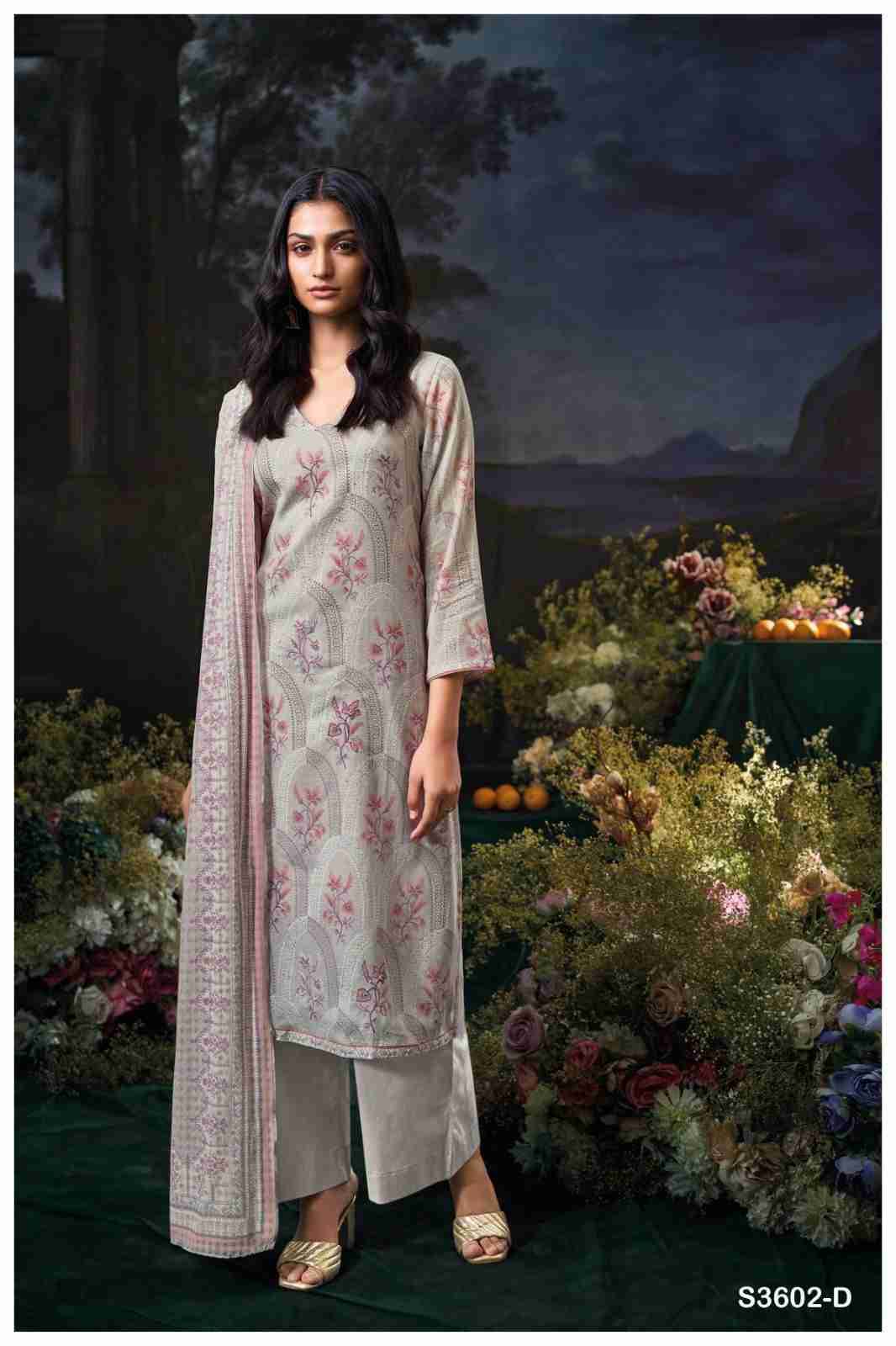 Gigi-3602 By Ganga Fashion 3602-A To 3602-D Series Beautiful Festive Suits Colorful Stylish Fancy Casual Wear & Ethnic Wear Cotton Dresses At Wholesale Price