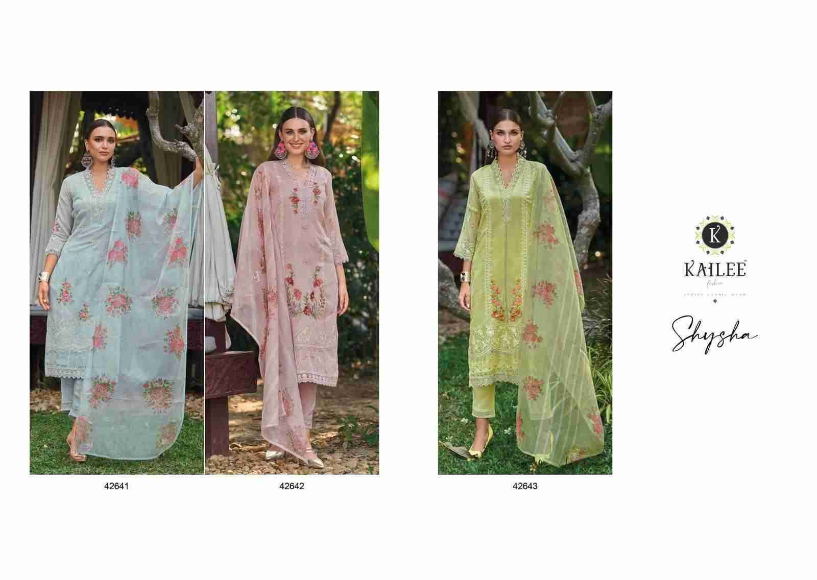 Shysha By Kailee 42641 To 42643 Series Beautiful Festive Suits Colorful Stylish Fancy Casual Wear & Ethnic Wear Pure Viscose Organza Dresses At Wholesale Price