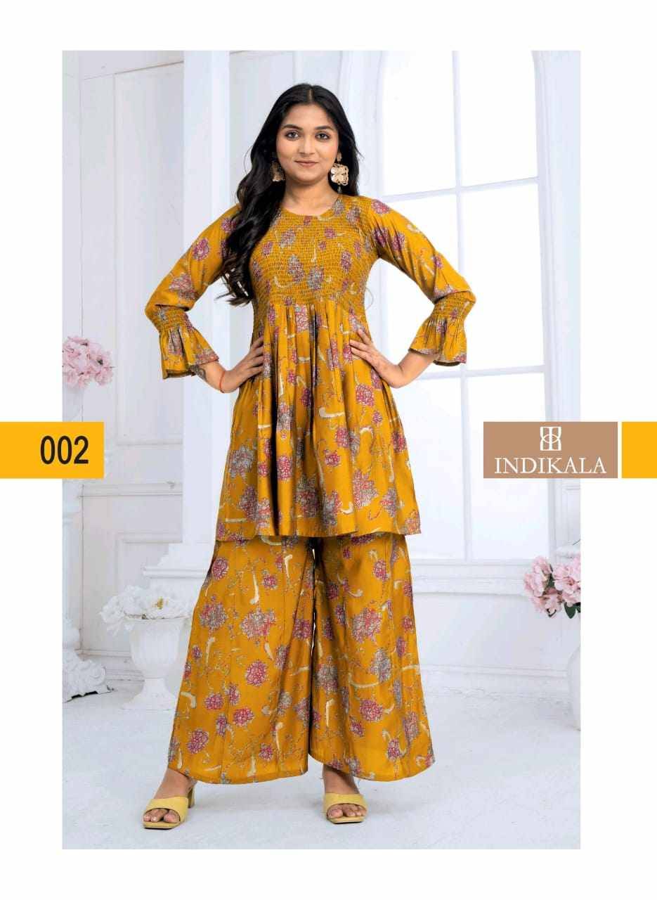 Laher Vol-1 By Indikala 001 To 007 Series Designer Stylish Fancy Colorful Beautiful Party Wear & Ethnic Wear Collection Chanderi Print Co-Ord At Wholesale Price