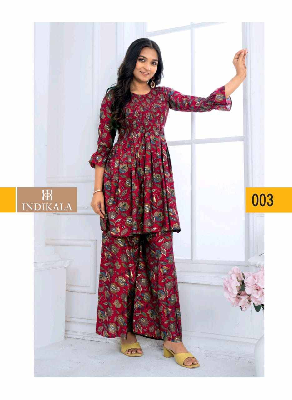 Laher Vol-1 By Indikala 001 To 007 Series Designer Stylish Fancy Colorful Beautiful Party Wear & Ethnic Wear Collection Chanderi Print Co-Ord At Wholesale Price
