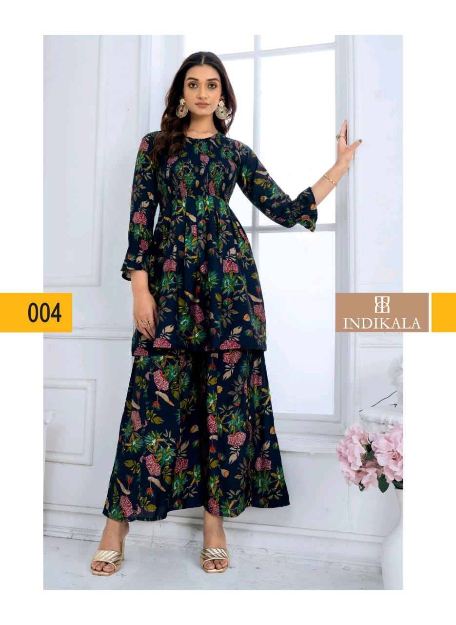 Laher Vol-1 By Indikala 001 To 007 Series Designer Stylish Fancy Colorful Beautiful Party Wear & Ethnic Wear Collection Chanderi Print Co-Ord At Wholesale Price