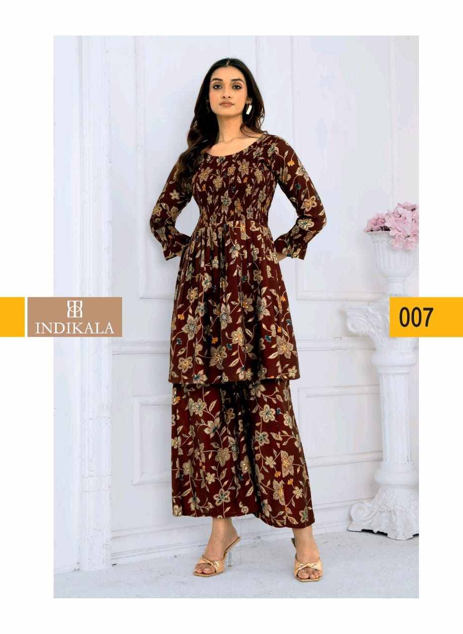 Laher Vol-1 By Indikala 001 To 007 Series Designer Stylish Fancy Colorful Beautiful Party Wear & Ethnic Wear Collection Chanderi Print Co-Ord At Wholesale Price