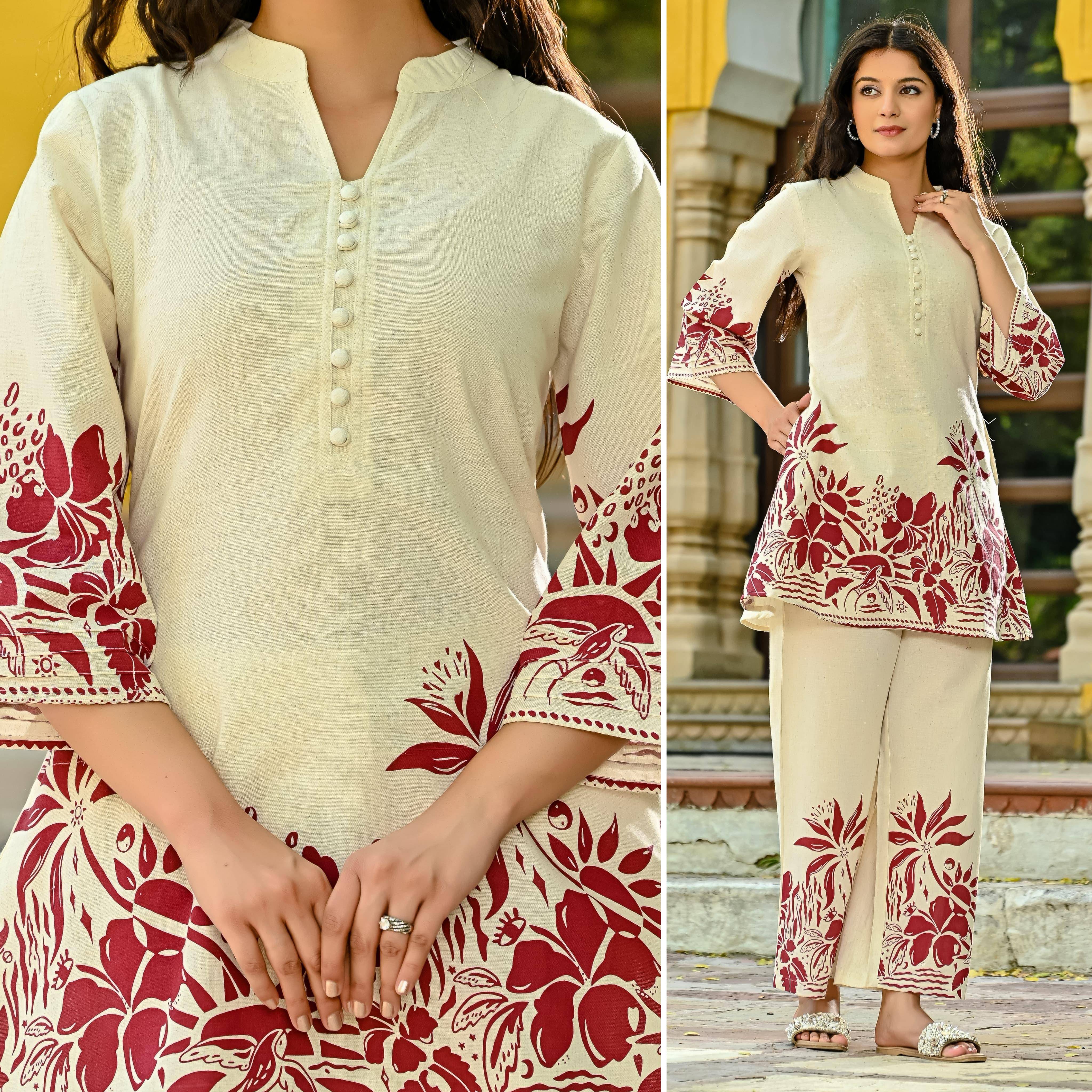 Saniya By Kaamiri 01 To 07 Series Designer Stylish Fancy Colorful Beautiful Party Wear & Ethnic Wear Collection Cotton Print Co-Ord At Wholesale Price