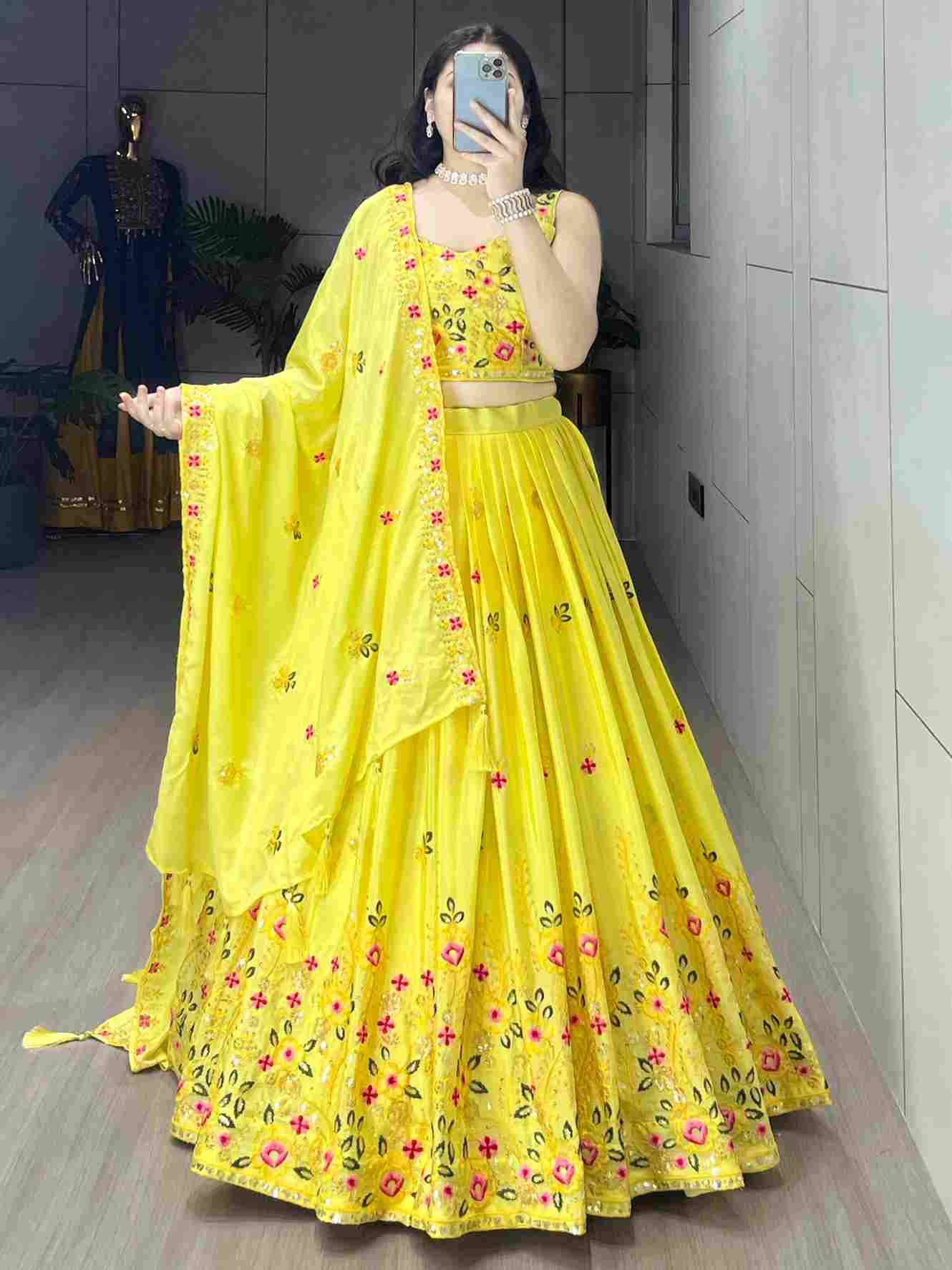 Gr-9034 By Fashid Wholesale Navratri Wear Collection Beautiful Stylish Colorful Fancy Party Wear & Occasional Wear Chinnon Slub Lehengas At Wholesale Price