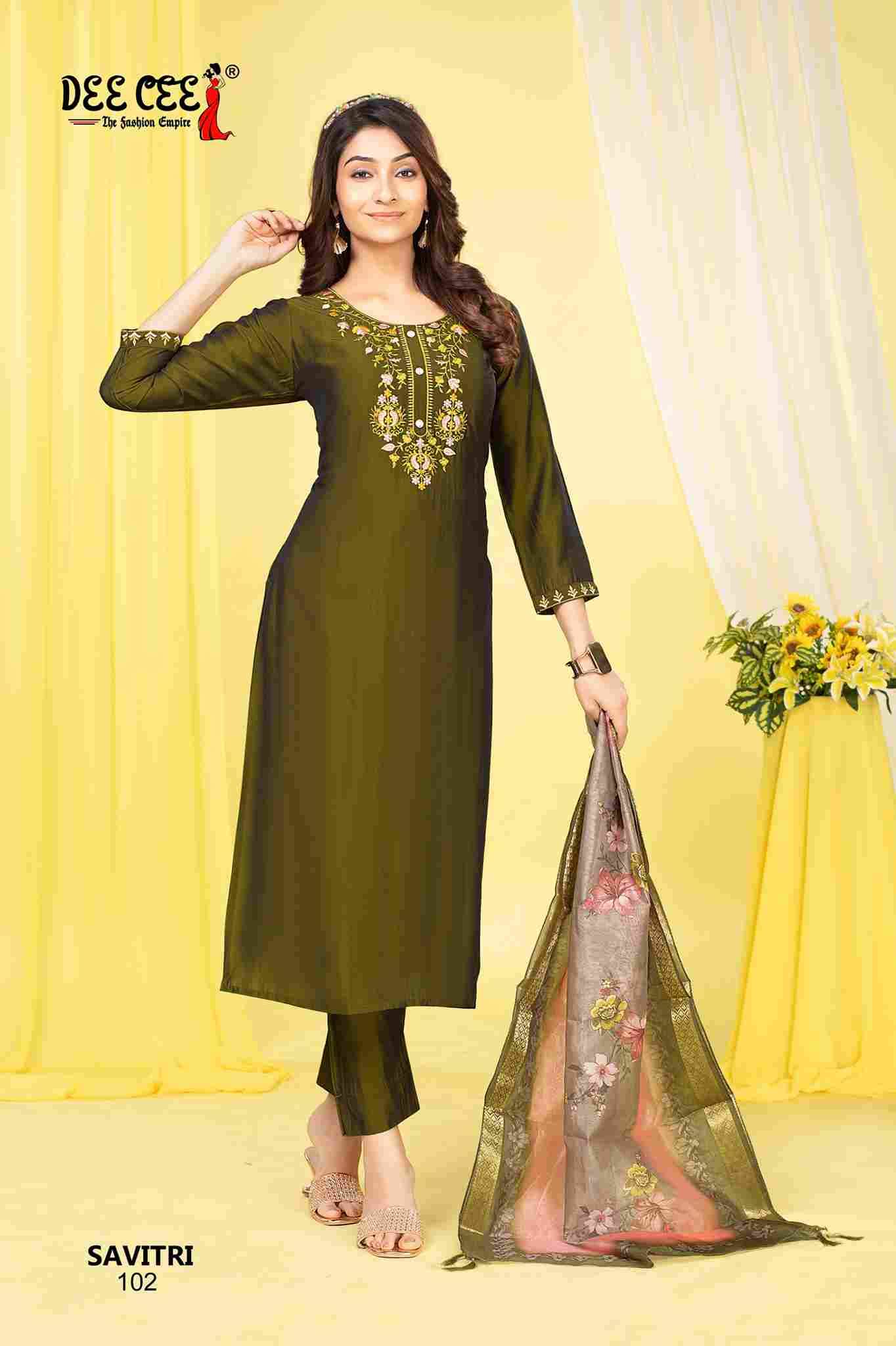 Savitri By Dee Cee 101 To 106 Series Beautiful Stylish Festive Suits Fancy Colorful Casual Wear & Ethnic Wear & Ready To Wear Silk Dresses At Wholesale Price