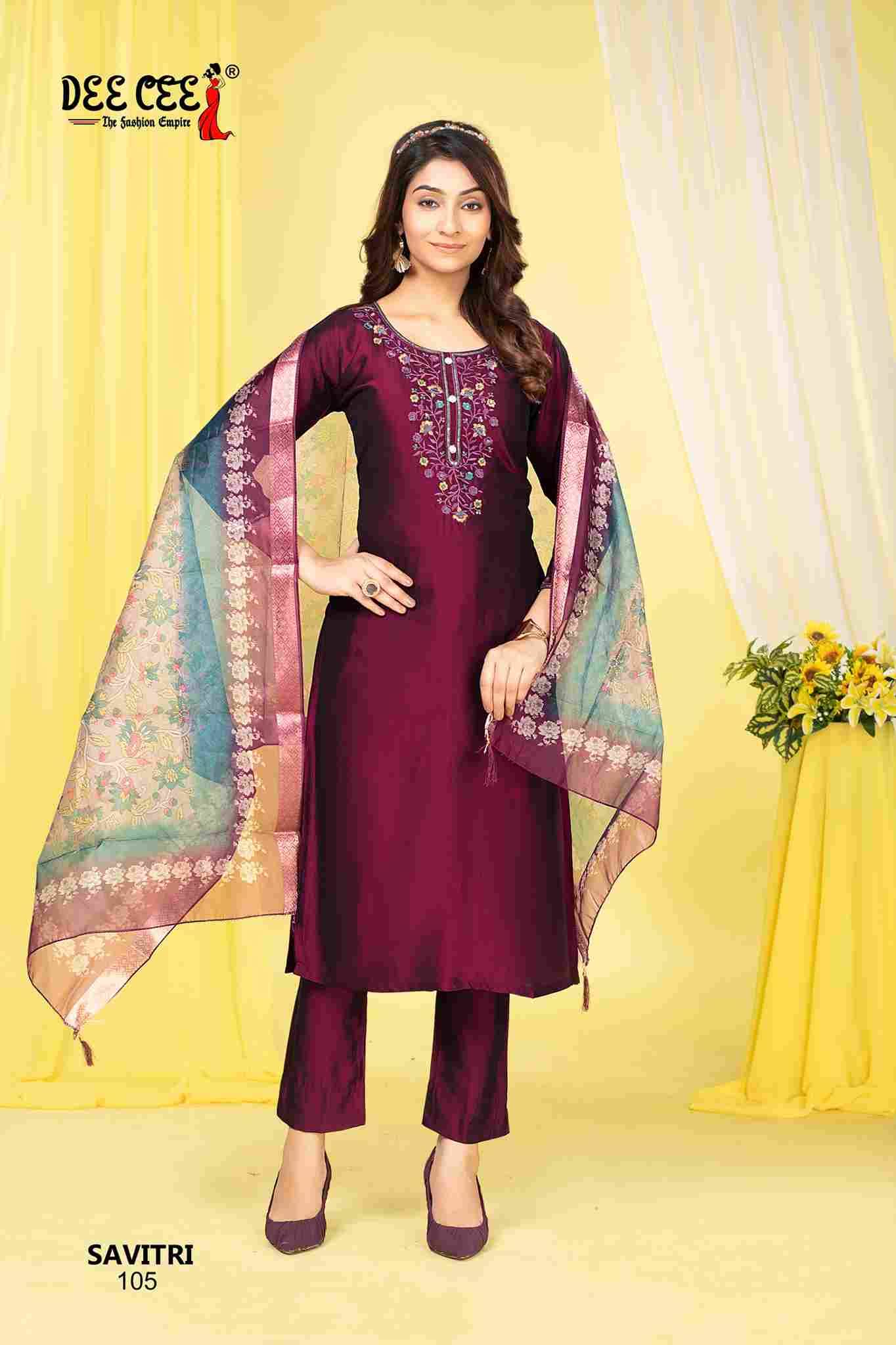 Savitri By Dee Cee 101 To 106 Series Beautiful Stylish Festive Suits Fancy Colorful Casual Wear & Ethnic Wear & Ready To Wear Silk Dresses At Wholesale Price