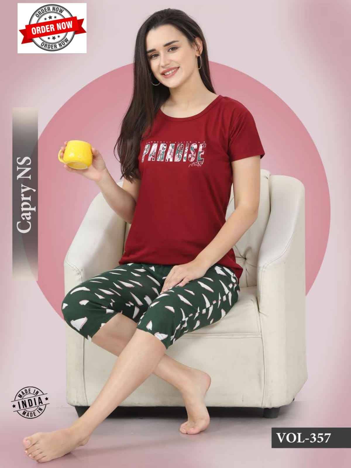 Vol-357 By Kaamiri 357-A To 357-F Series Beautiful Stylish Fancy Colorful Casual Wear & Ethnic Wear Hosiery Cotton Night Suits At Wholesale Price