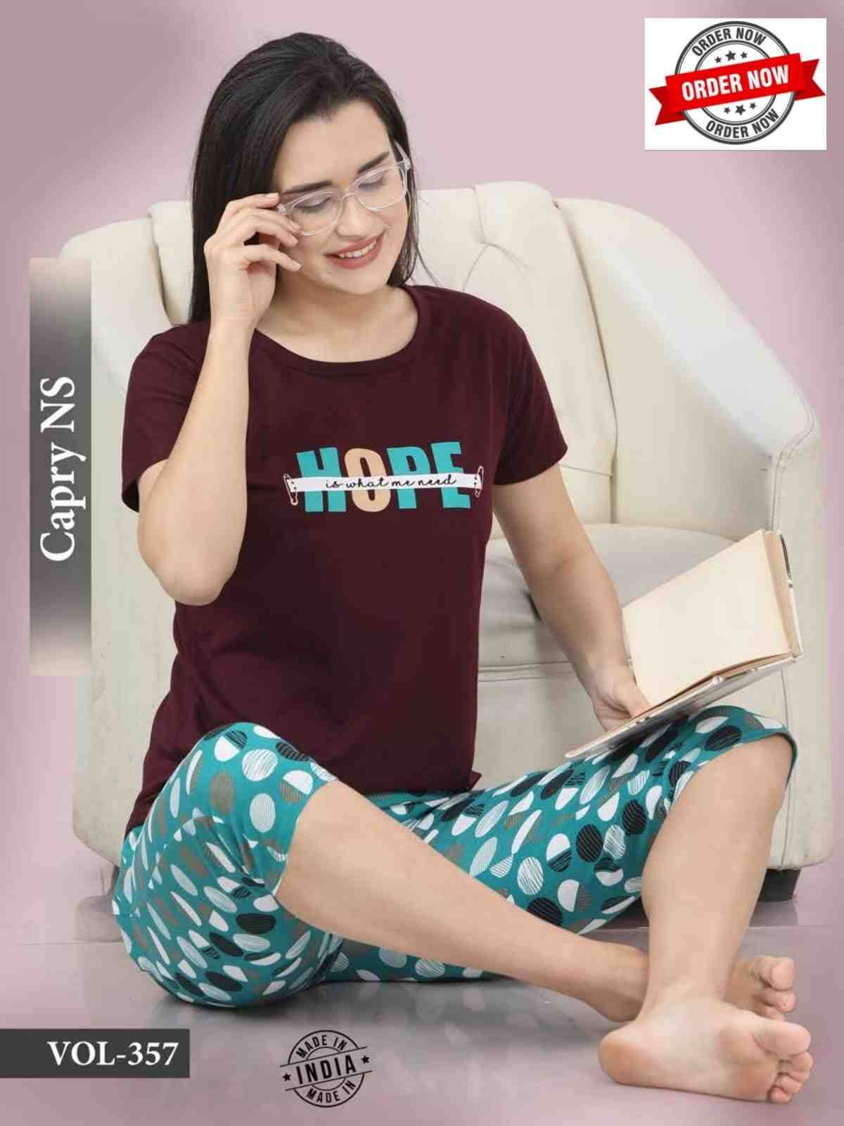 Vol-357 By Kaamiri 357-A To 357-F Series Beautiful Stylish Fancy Colorful Casual Wear & Ethnic Wear Hosiery Cotton Night Suits At Wholesale Price