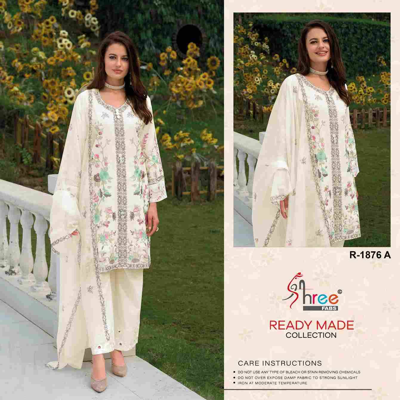 Shree Fabs Hit Design R-1876 Colours By Shree Fabs R-1876-A To R-1876-D Series Designer Pakistani Suits Collection Beautiful Stylish Fancy Colorful Party Wear & Occasional Wear Cambric Cotton Lawn Dresses At Wholesale Price
