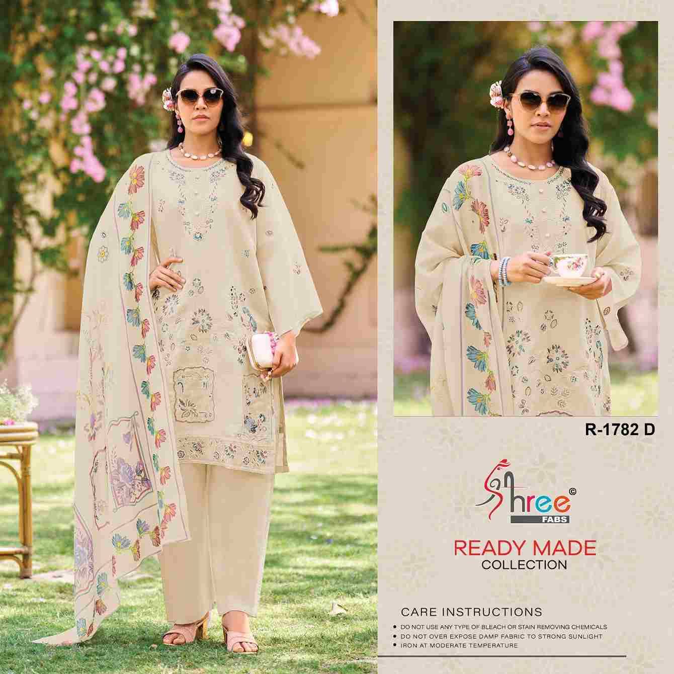 Shree Fabs Hit Design R-1782 Colours By Shree Fabs R-1782-A To R-1782-D Series Beautiful Pakistani Suits Stylish Fancy Colorful Party Wear & Occasional Wear Cambric Cotton Lawn Embroidered Dresses At Wholesale Price