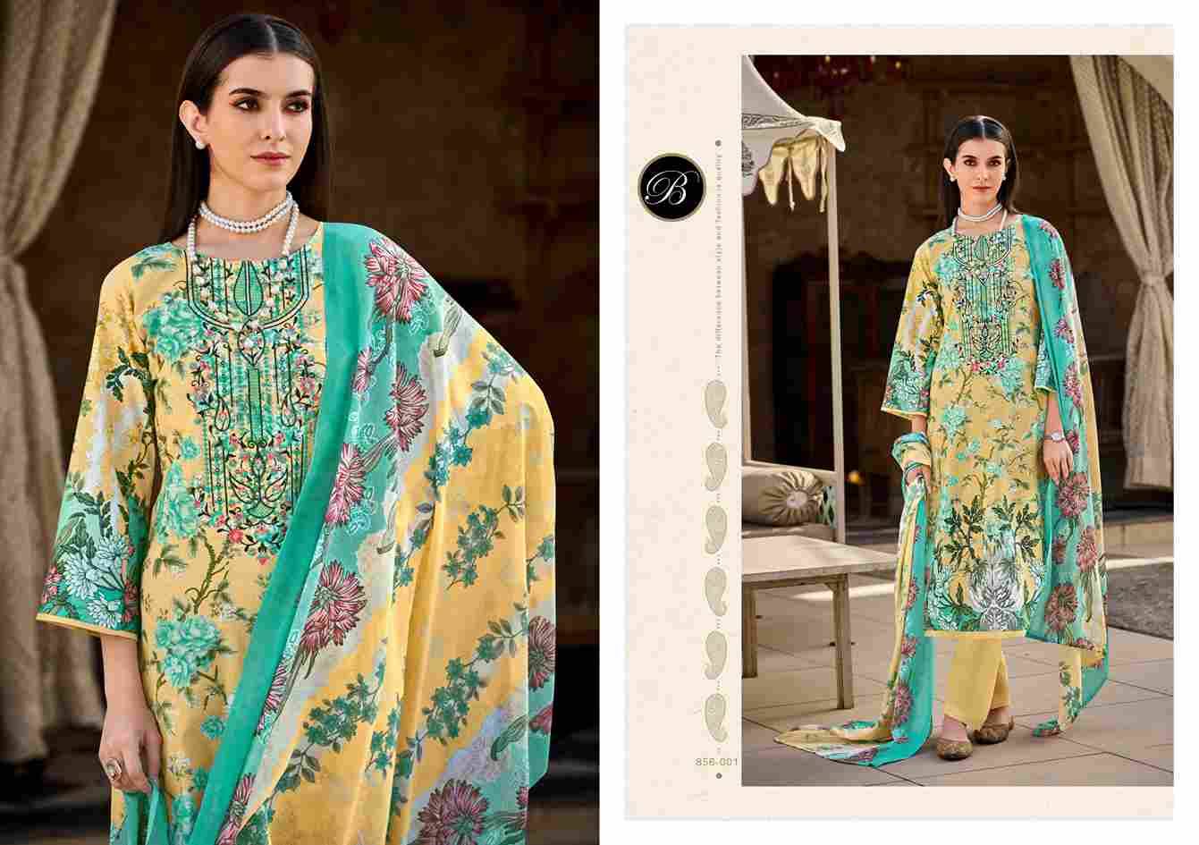 Naira Vol-110 By Belliza 856-001 To 856-008 Series Beautiful Festive Suits Stylish Fancy Colorful Casual Wear & Ethnic Wear Pure Cotton Print Dresses At Wholesale Price
