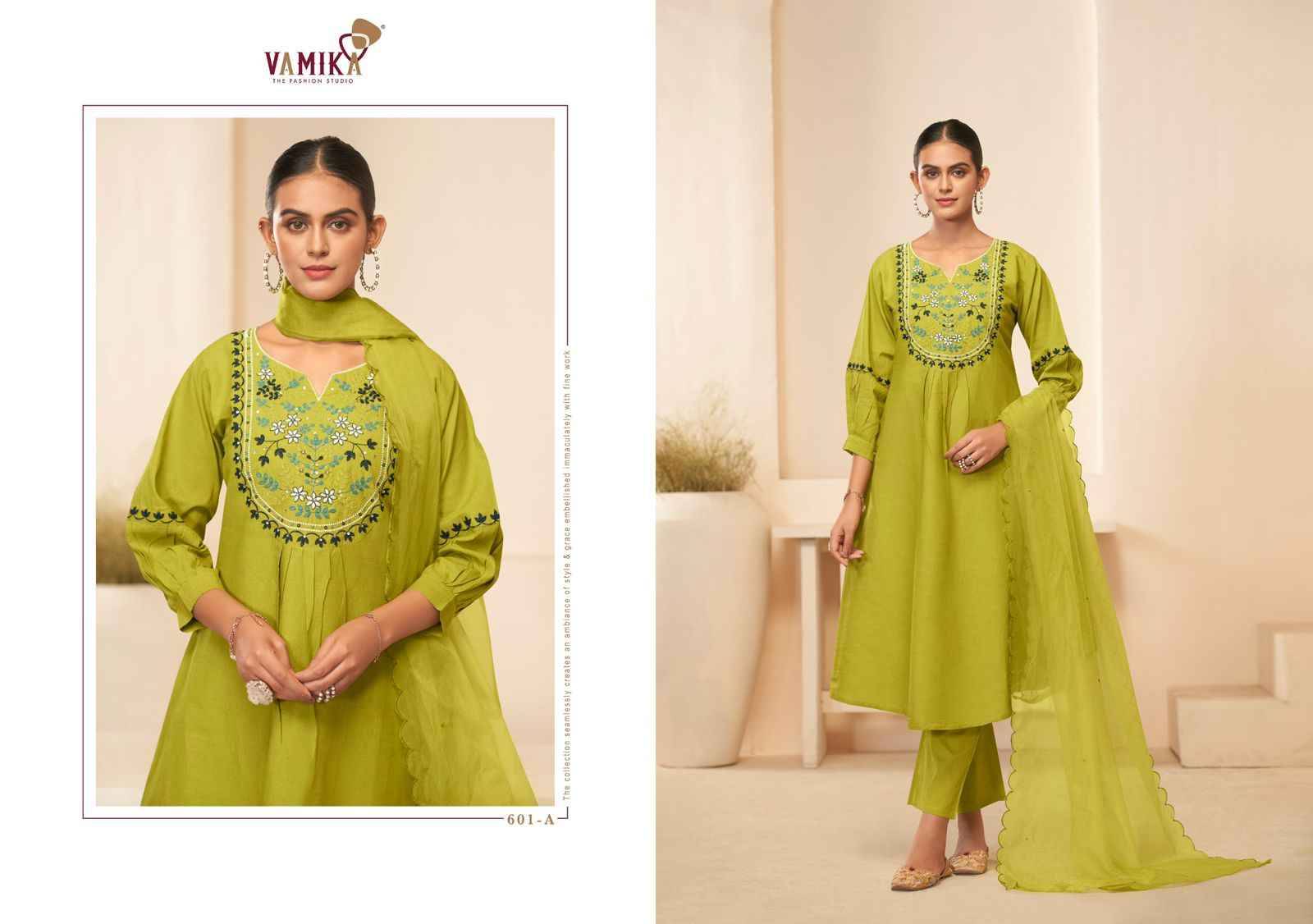 Rasmalai Vol-1 By Vamika 601-A To 601-D Series Beautiful Festive Suits Colorful Stylish Fancy Casual Wear & Ethnic Wear Cambric Cotton Dresses At Wholesale Price
