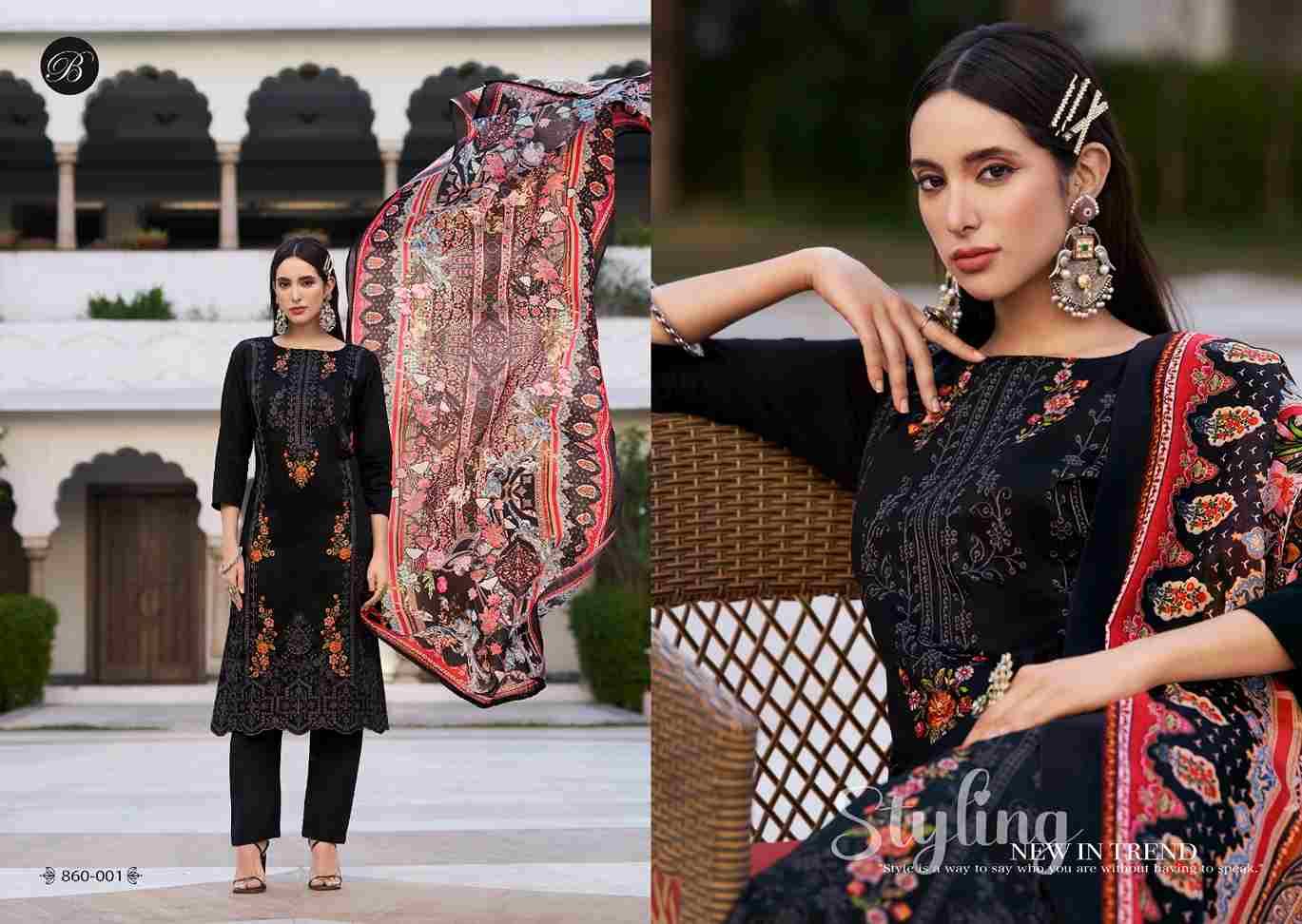 Zarqash Vol-6 By Belliza 860-001 To 860-006 Series Beautiful Festive Suits Stylish Fancy Colorful Casual Wear & Ethnic Wear Pure Jam Cotton Dresses At Wholesale Price