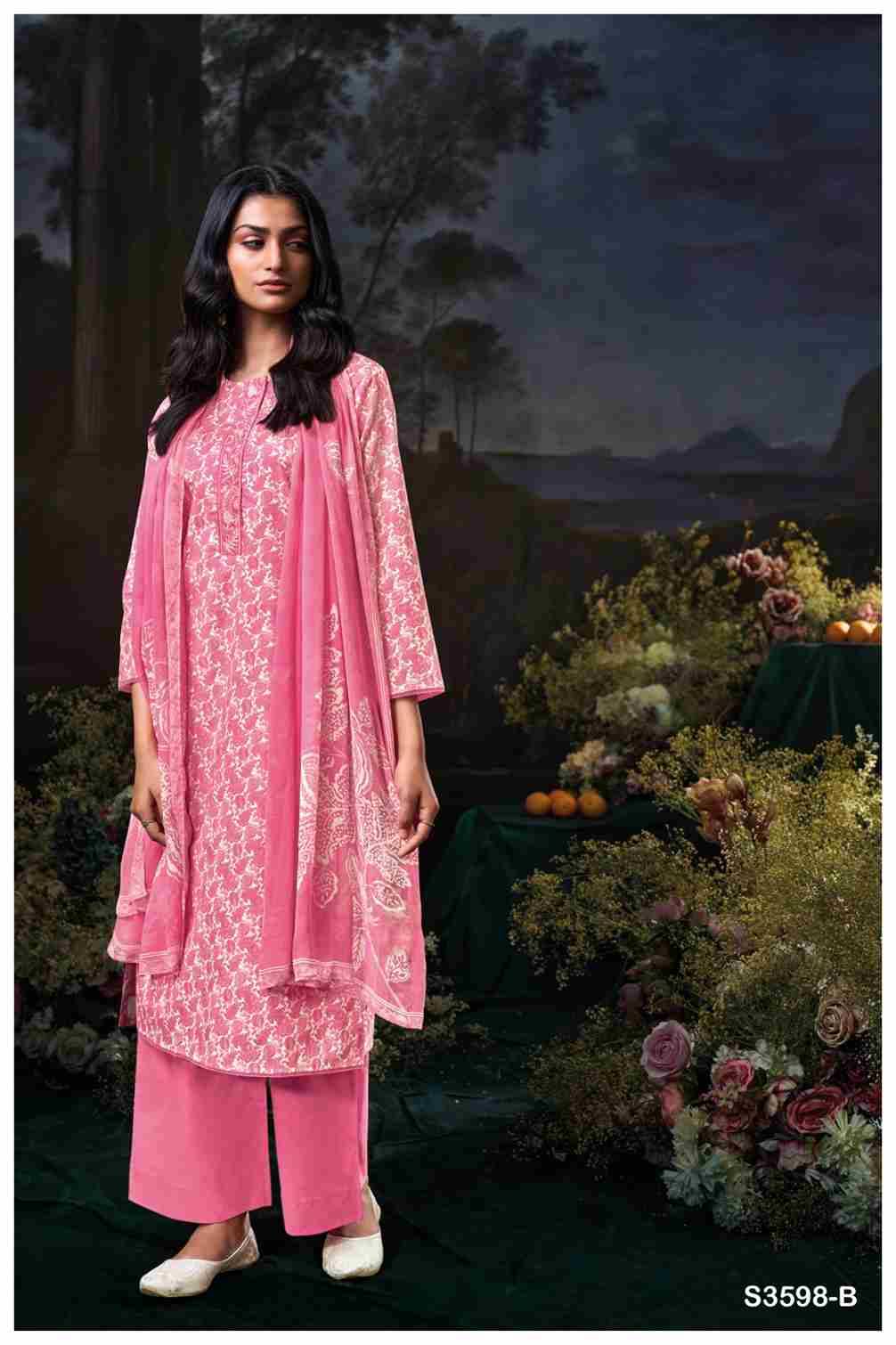 Flora-3598 By Ganga Fashion 3598-A To 3598-D Series Beautiful Festive Suits Colorful Stylish Fancy Casual Wear & Ethnic Wear Pure Cotton Dresses At Wholesale Price