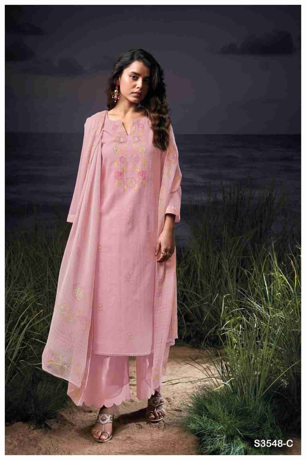 Breea-3548 By Ganga Fashion 3548-A To 3548-D Series Beautiful Festive Suits Colorful Stylish Fancy Casual Wear & Ethnic Wear Pure Cotton Dresses At Wholesale Price