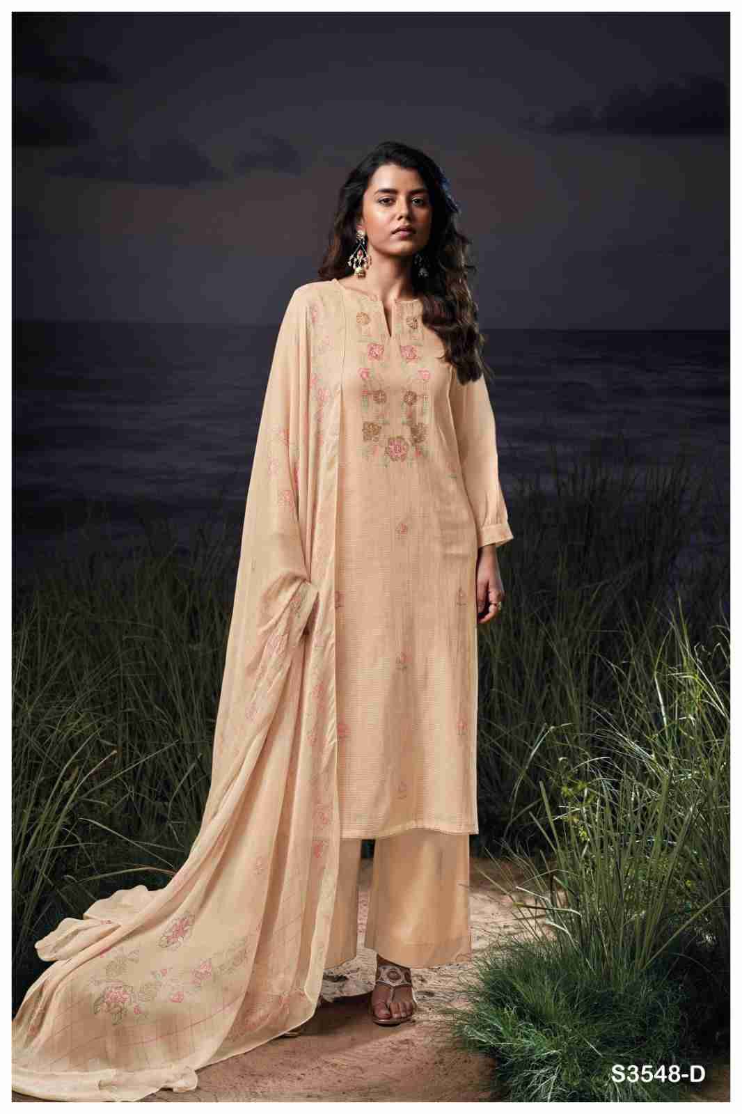 Breea-3548 By Ganga Fashion 3548-A To 3548-D Series Beautiful Festive Suits Colorful Stylish Fancy Casual Wear & Ethnic Wear Pure Cotton Dresses At Wholesale Price