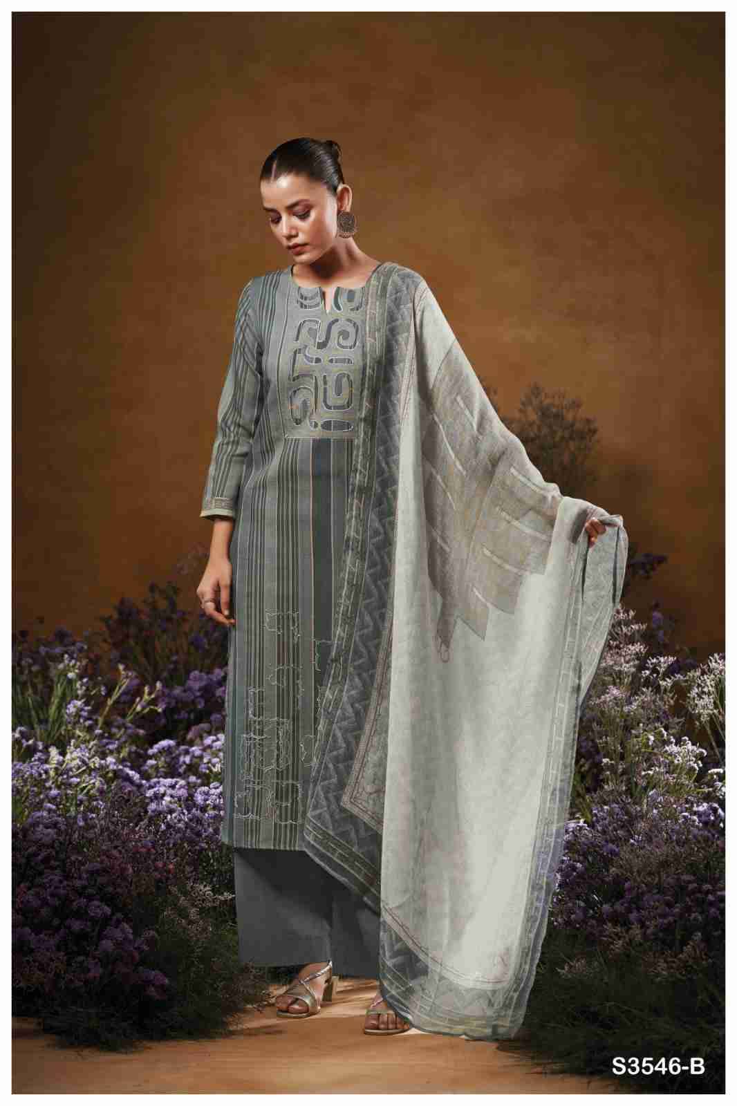 Tavia-3546 By Ganga Fashion 3546-A To 3546-D Series Beautiful Festive Suits Colorful Stylish Fancy Casual Wear & Ethnic Wear Pure Cotton Dresses At Wholesale Price