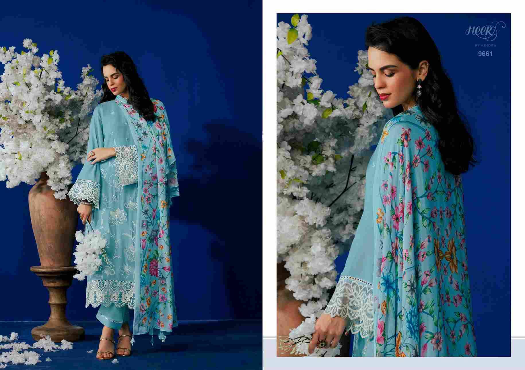 Florus By Kimora Fashion 9661 To 9666 Series Designer Festive Suits Collection Beautiful Stylish Fancy Colorful Party Wear & Occasional Wear Pure Muslin Dresses At Wholesale Price
